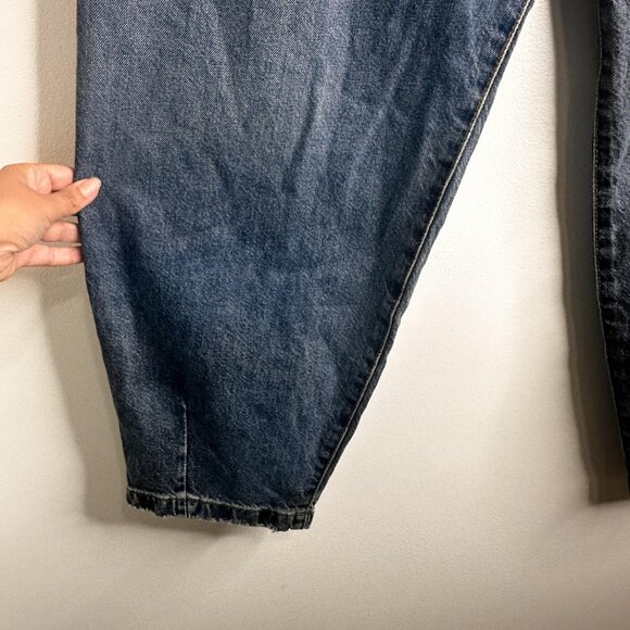 Zara Jeans Womens 12 Balloon Leg Pleated Baggy Mom Fit High Rise Denim Pants - Picture 6 of 12